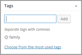 posts tags
