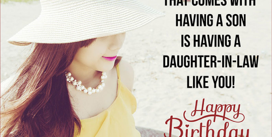 Birthday Wishes for Daughter in Law