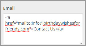 email address modify