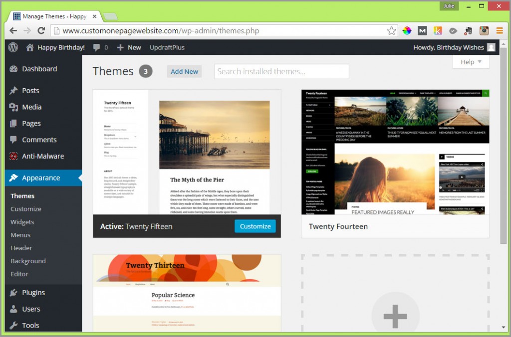 happy birthday themes